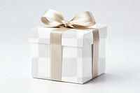 Birthday gift box png transparent mockup