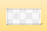 Shipping container png transparent mockup, cargo storage