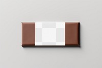 Chocolate bar label png mockup, transparent design