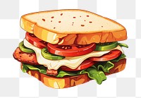 PNG Sandwich food hamburger vegetable. AI generated Image by rawpixel.
