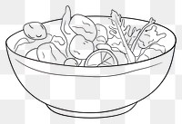 PNG Drawing sketch bowl art. AI generated Image by rawpixel.