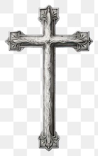 PNG Cross crucifix symbol sketch. 