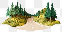PNG  Road landscape outdoors nature. AI generated Image by rawpixel.