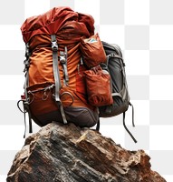 PNG Backpacking mountain hiking bag transparent background