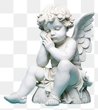 PNG Figurine statue angel cute. AI generated Image by rawpixel.