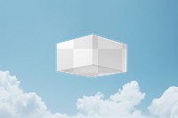 Floating box png transparent mockup