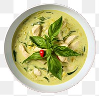 PNG Table plate green curry. 