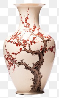 PNG Vase porcelain pottery art transparent background