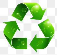 PNG Recycling symbol green transparent background