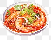 PNG Seafood shrimp plate soup. 