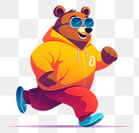 PNG Cartoon sports bear toy transparent background