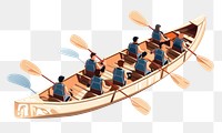 PNG  Vehicle rowboat canoe adult. AI generated Image by rawpixel.