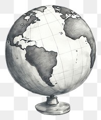 PNG Globe monochrome planet space transparent background