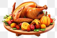 PNG Dish thanksgiving celebration cartoon. AI generated Image by rawpixel.