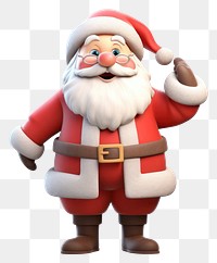 PNG Cartoon toy white background santa claus