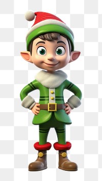 PNG Figurine elf white background representation. 