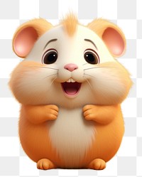 PNG Portrait hamster cartoon mammal transparent background