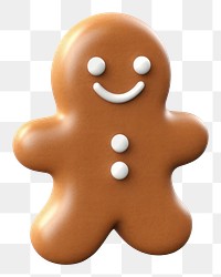 PNG Gingerbread christmas cookie food. 