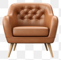 PNG Armchair furniture leather brown