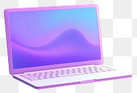 PNG Laptop computer purple screen. 