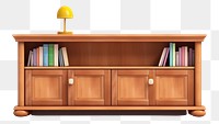 PNG Wood furniture sideboard bookshelf. AI generated Image by rawpixel.