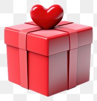 PNG Present gift box red. 