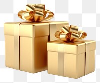 PNG Gift present gold box. 