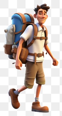 PNG Backpack cartoon  portrait. 