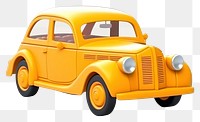 PNG Vintage car vehicle yellow taxi. 