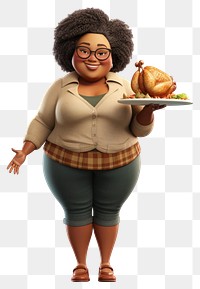 PNG Cartoon adult woman food. AI generated Image by rawpixel.