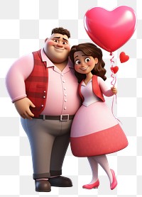 PNG Cartoon adult transparent background valentine's day. AI generated Image by rawpixel.