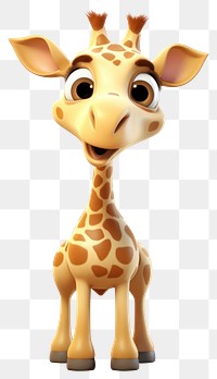 PNG Giraffe cartoon mammal animal. AI generated Image by rawpixel.