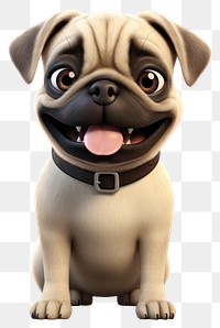 PNG Pug puppy dog cartoon mammal. 