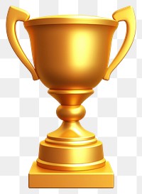 PNG Trophy gold white background achievement. AI generated Image by rawpixel.