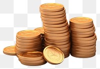 PNG Coins money white background investment. AI generated Image by rawpixel.