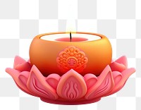 PNG Diwali candle celebration decoration. 