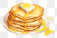 PNG Pancake breakfast food pannekoek. AI generated Image by rawpixel.