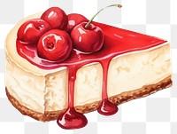 PNG Cheesecake dessert fruit food. AI generated Image by rawpixel.