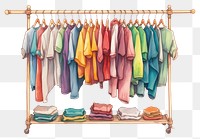 PNG Closet rack transparent background clothes rack.