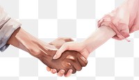 PNG Hand handshake togetherness agreement. AI generated Image by rawpixel.