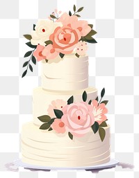 PNG Wedding flower cake decoration transparent background