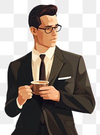 PNG Glasses coffee portrait holding. AI generated Image by rawpixel.