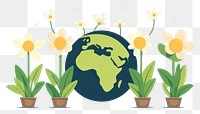 PNG Flower outdoors planet plant transparent background