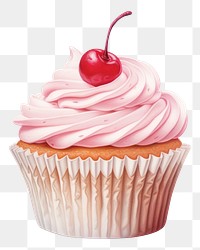 Cupcake dessert cream fruit. 