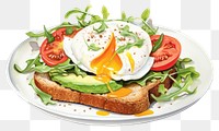 PNG Plate egg tomato salad. 