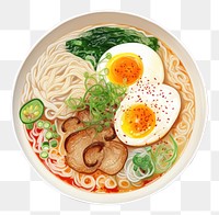 PNG Ramen plate food meal. 