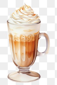 PNG Cream dessert whipped coffee. AI generated Image by rawpixel.
