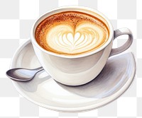 PNG Coffee cup espresso saucer. AI generated Image by rawpixel.