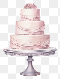 PNG Wedding cake dessert food, digital paint illustration. 