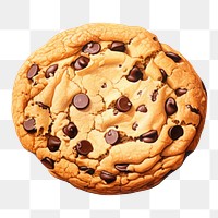 PNG Cookie chocolate baked food, digital paint illustration